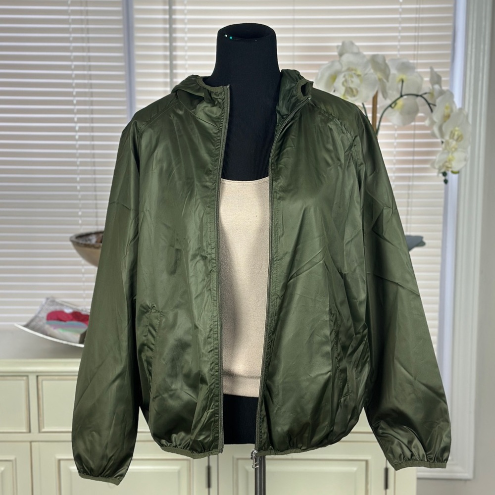 Olive Green Hooded Jacket
